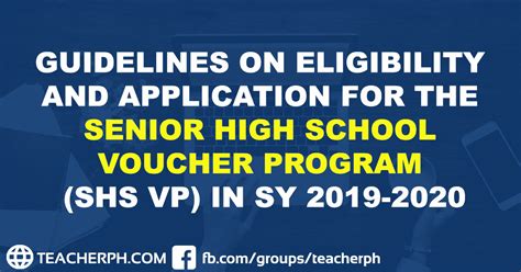 2019 DepEd Guidelines on Senior High School Voucher Program.